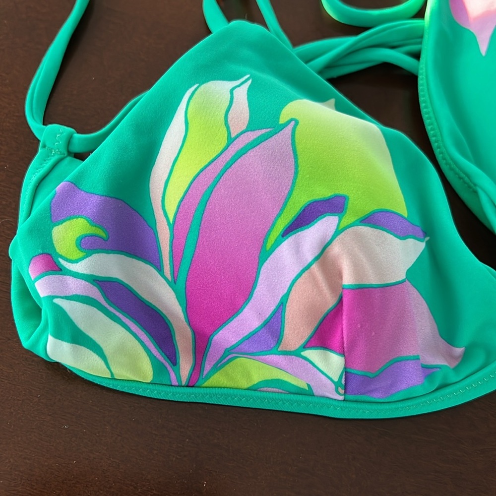 Athleta Vintage Floral Tie Back Bikini Top - Picture 4 of 9